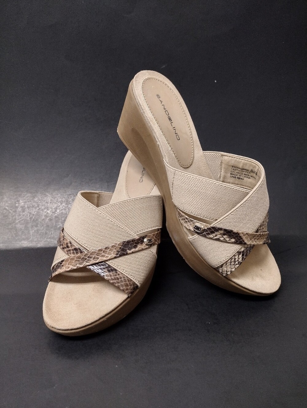 - BANDOLINO - WOMEN'S DONOVAN WEDGE SANDAL SIZE : 8.5 M